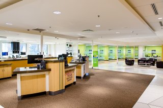 Benike Construction was selected to be the general contractor for the Think Bank - Green Meadows office building in Rochester, Minnesota. This project was a complete renovation of a former bank and it turned out stunningly. 